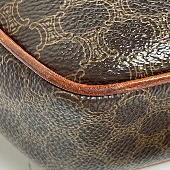 Celine Macadam Pattern Diagonal Canvas Shoulder Bag Brown - Picture 2 of 6